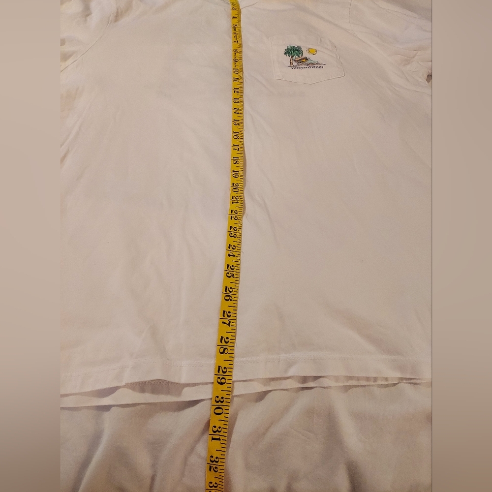 Vineyard Vines White Long Sleeve Tee with Pocket #cotton - Picture 6 of 7